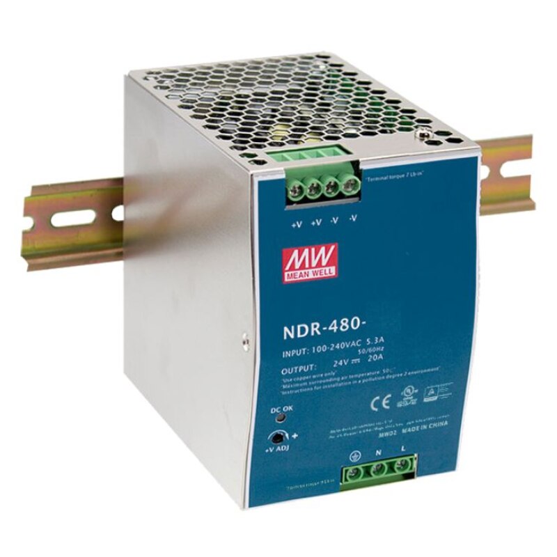 MEAN WELL SDR-480-24 DIN Rail 480W 24V 20A Premium Power Supply